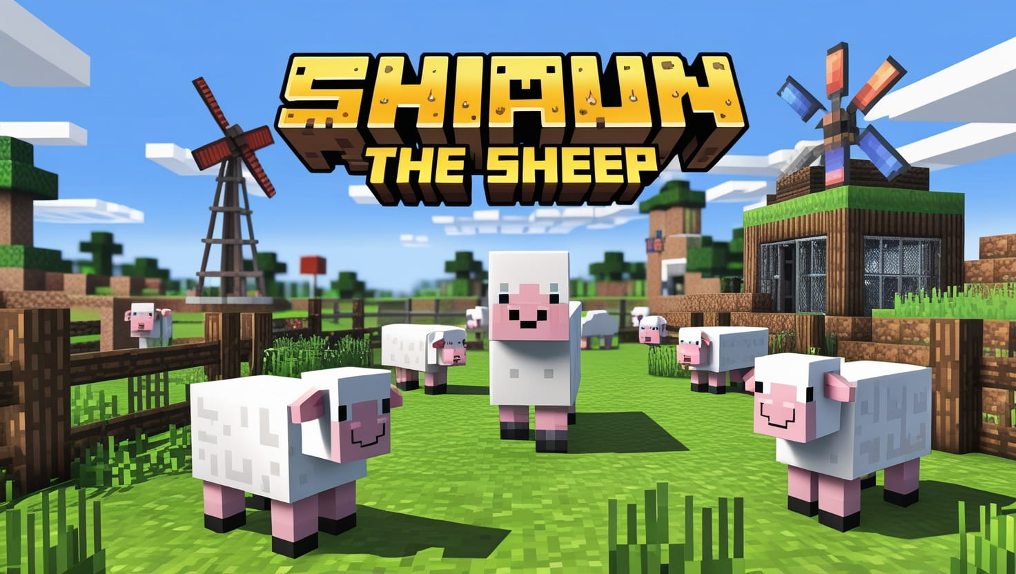 Shaun The Sheep Map (1.21, 1.20) – MCPE/Bedrock